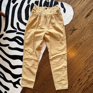 Khaki Paper Bag Pants